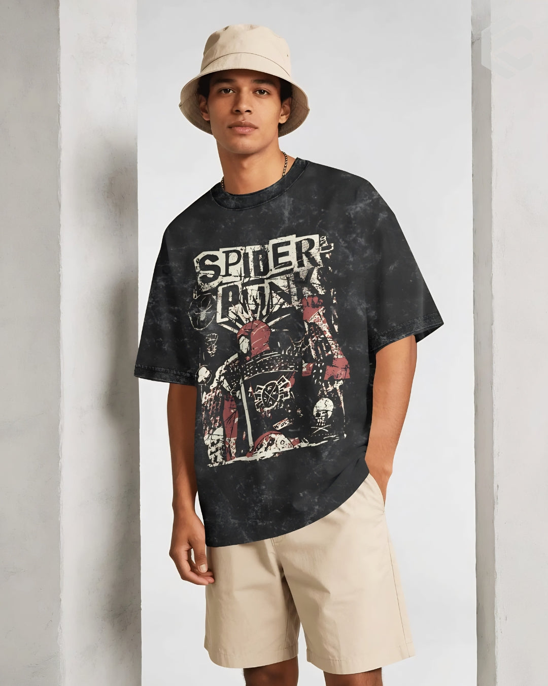 Punk Unisex Premium Acid Washed Oversized Tee