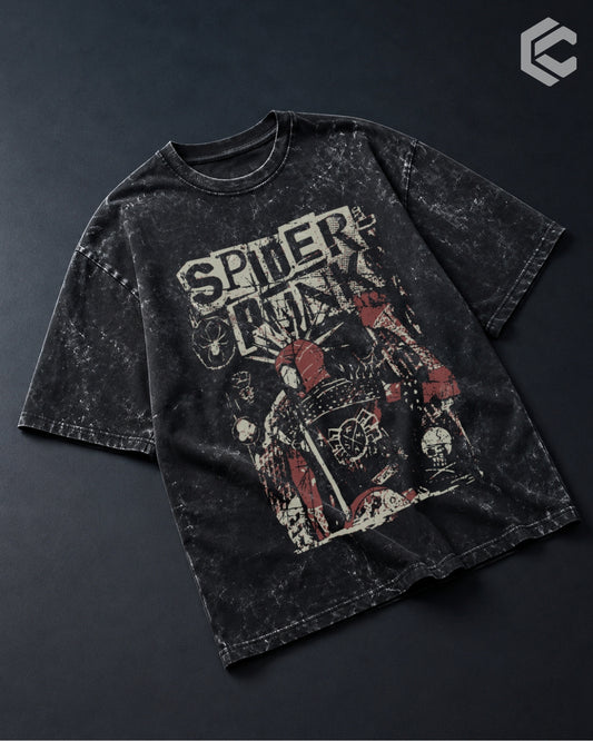 Punk Unisex Premium Acid Washed Oversized Tee