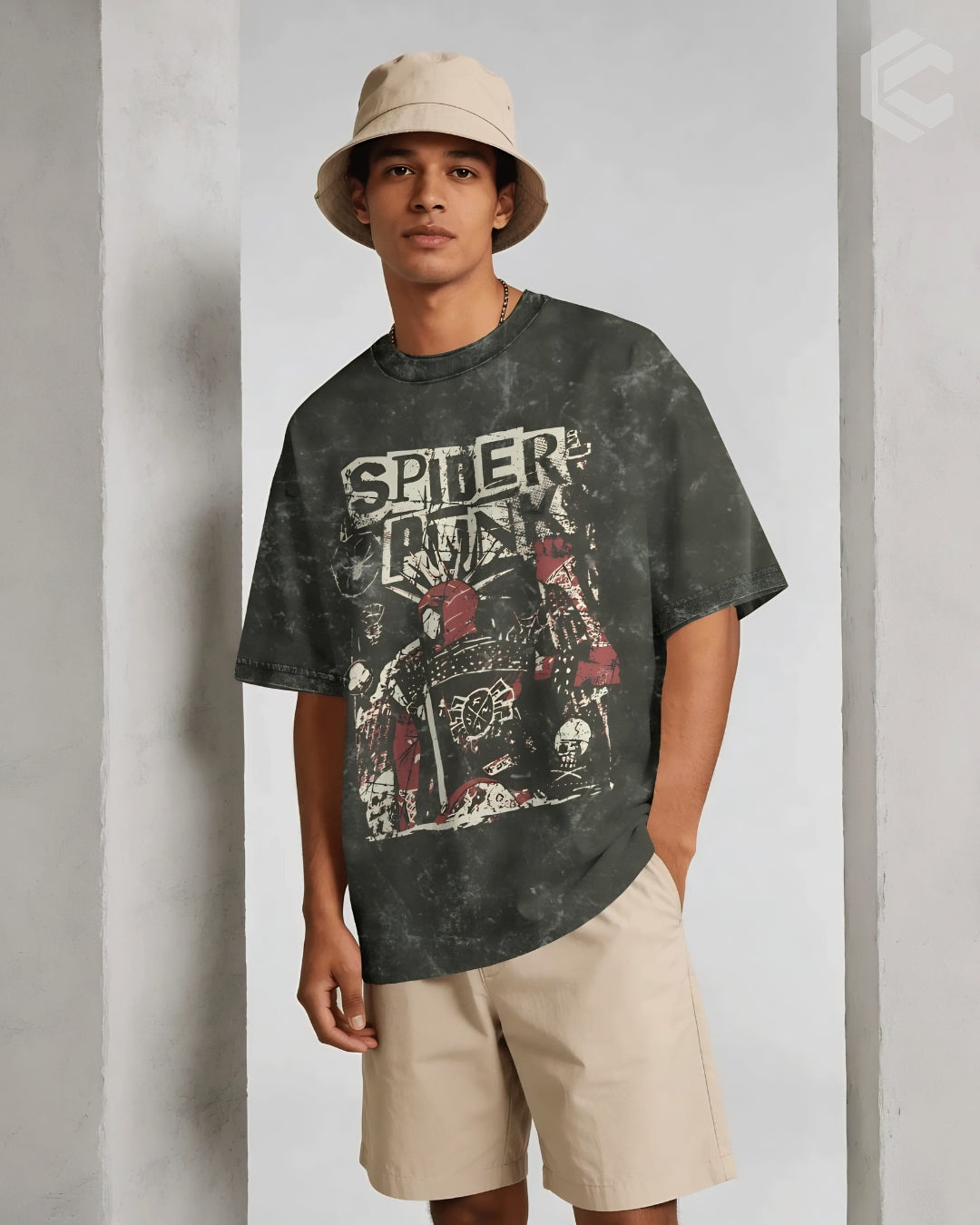 Punk Unisex Premium Acid Washed Oversized Tee