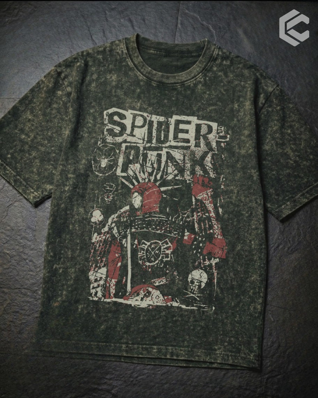 Punk Unisex Premium Acid Washed Oversized Tee