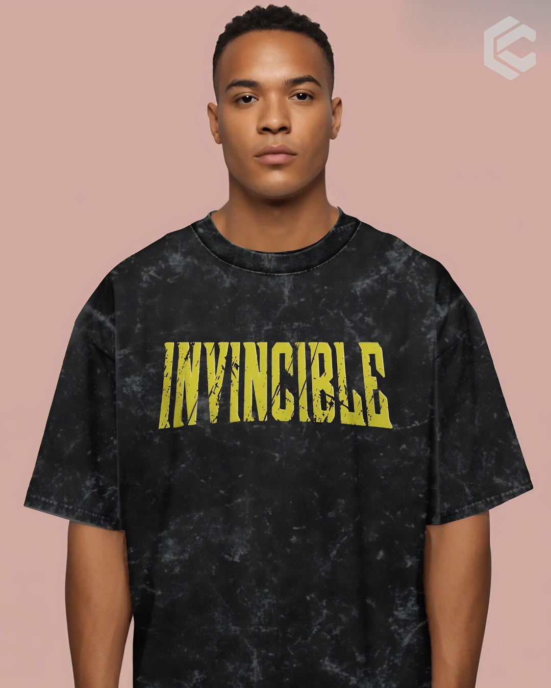 Invincible Unisex Premium Acid Washed Oversized Tee