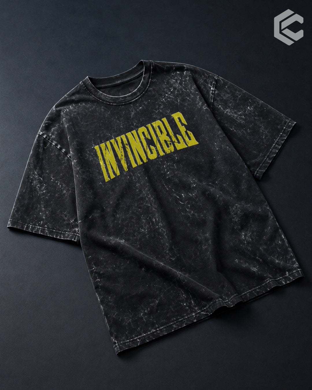 Invincible Unisex Premium Acid Washed Oversized Tee