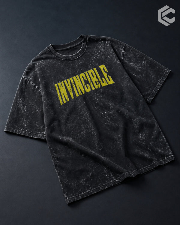 Invincible Unisex Premium Acid Washed Oversized Tee