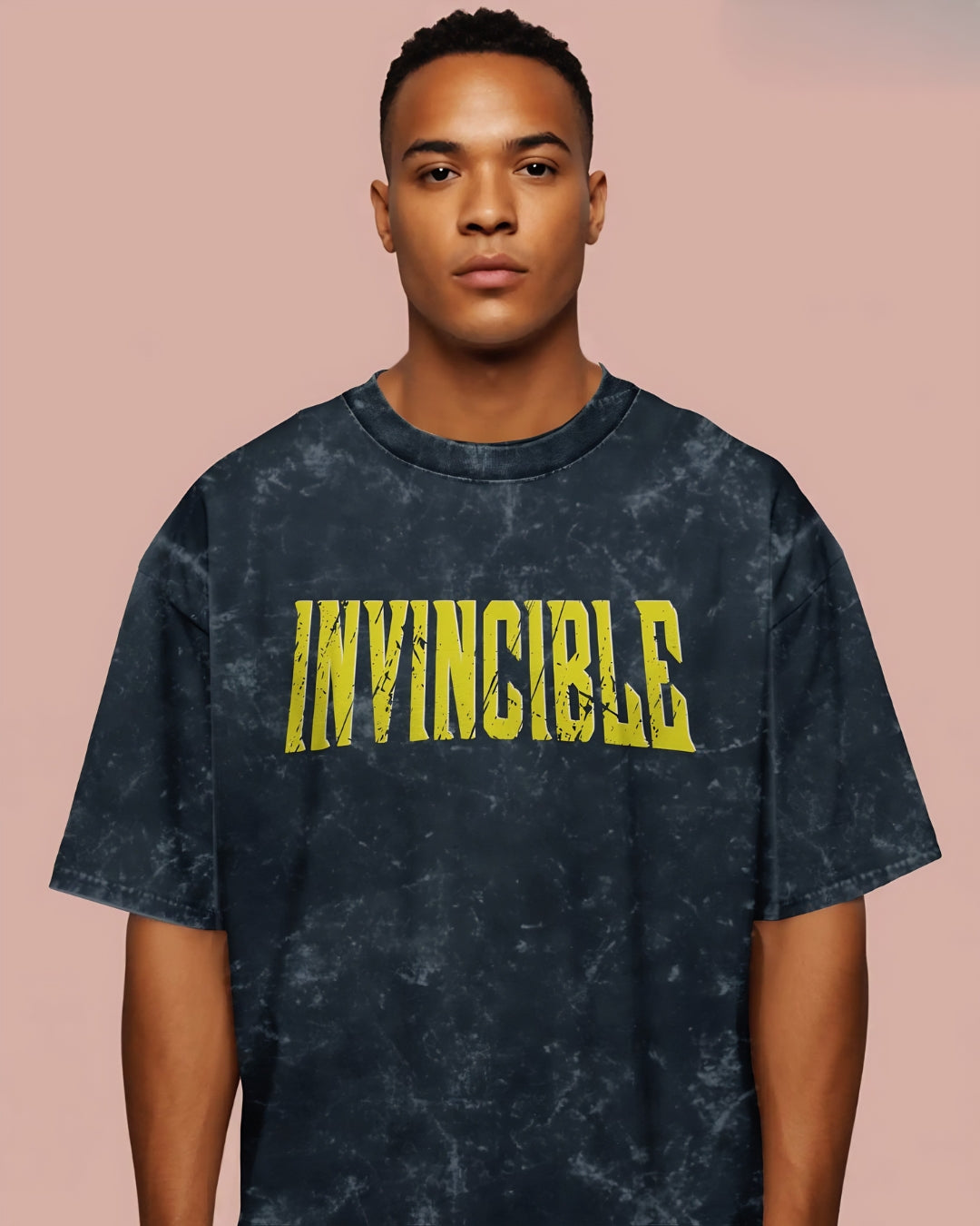 Invincible Unisex Premium Acid Washed Oversized Tee