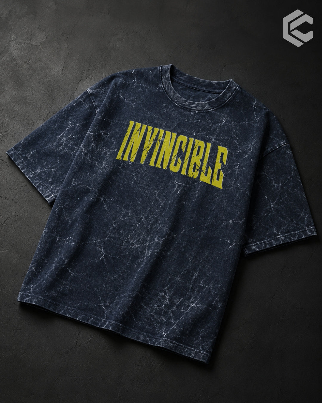 Invincible Unisex Premium Acid Washed Oversized Tee