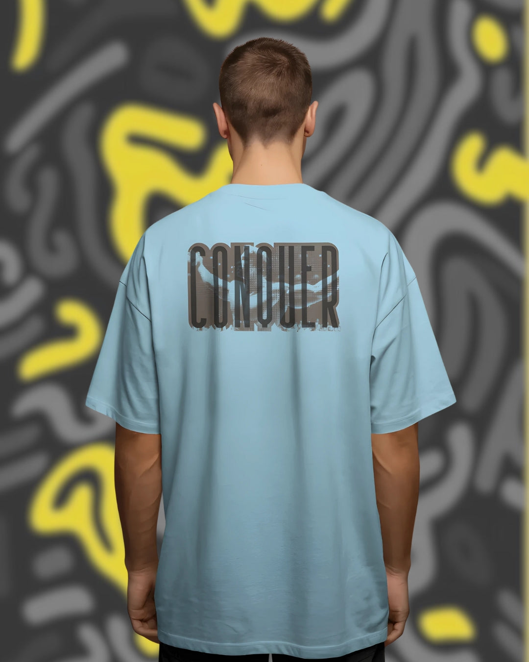 Conquer Dual-print Unisex Premium Oversized T-Shirt