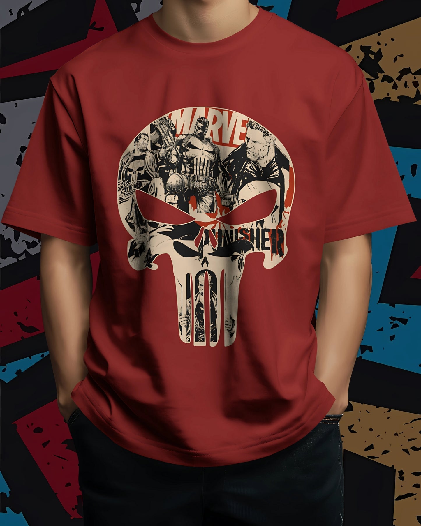 Punisher Comic-art Logo Unisex Premium Oversized T-shirt