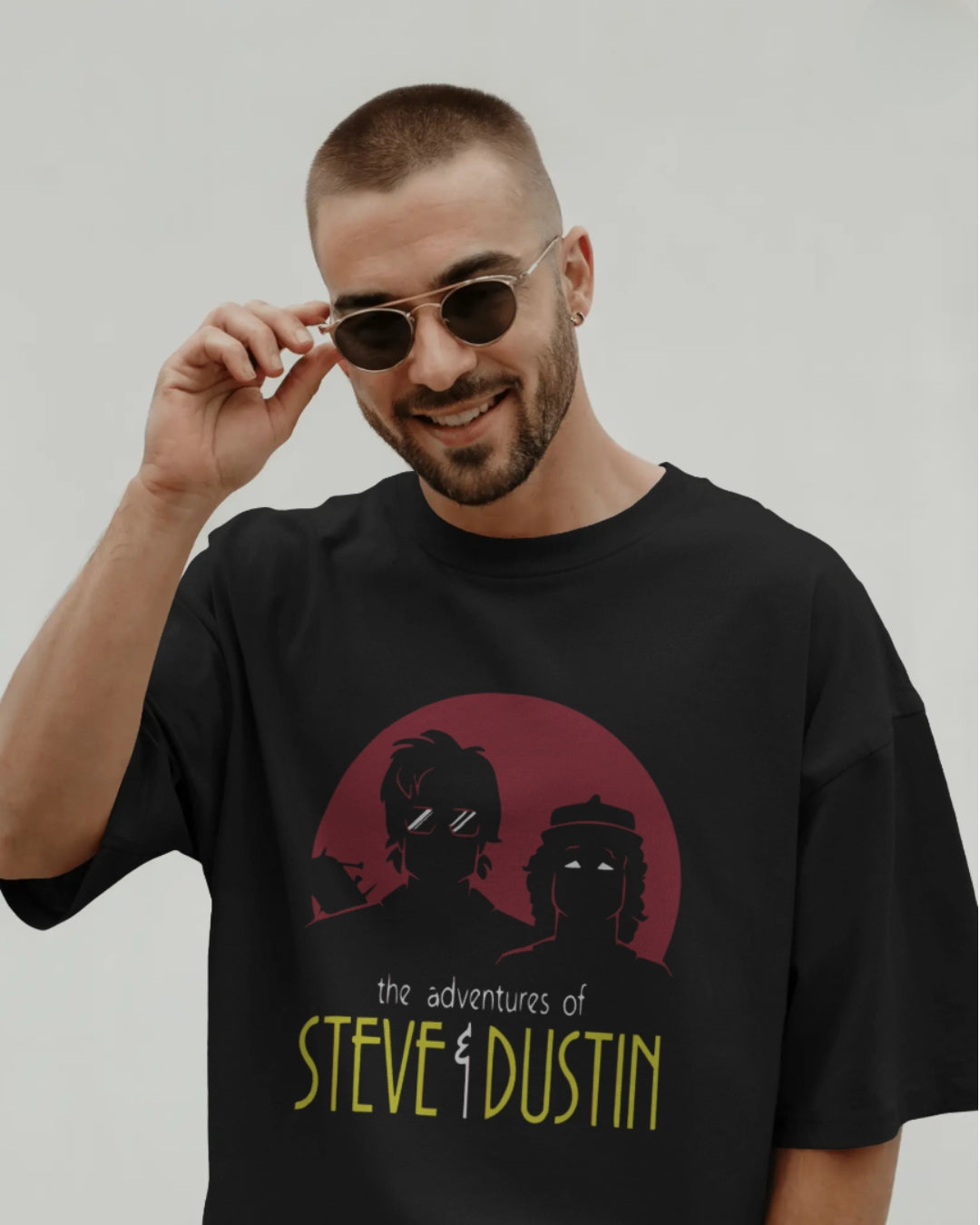 Steve & Dustin Unisex Premium Oversized T-Shirt