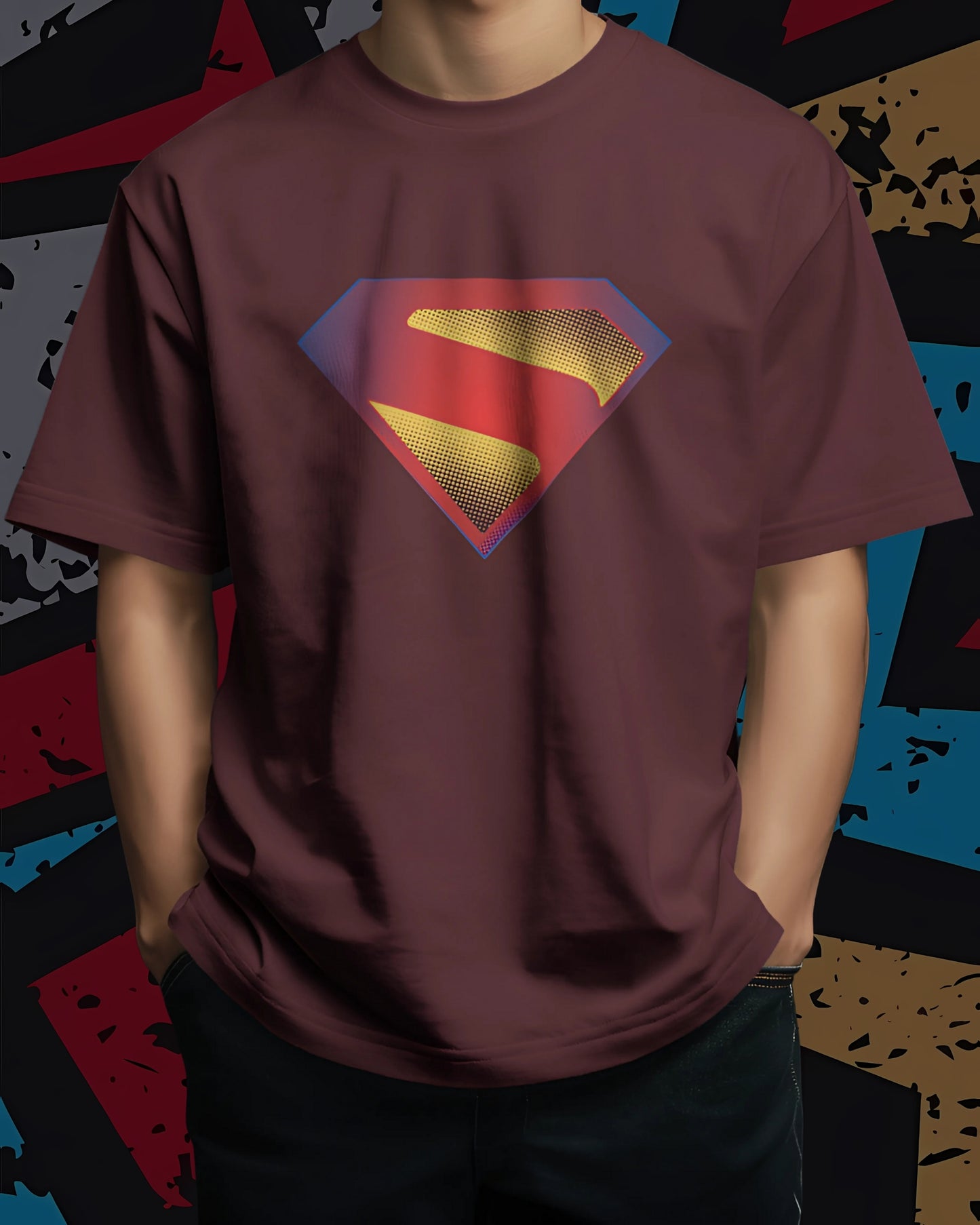 Superman Classic new-DC Unisex Premium Oversized T-shirt