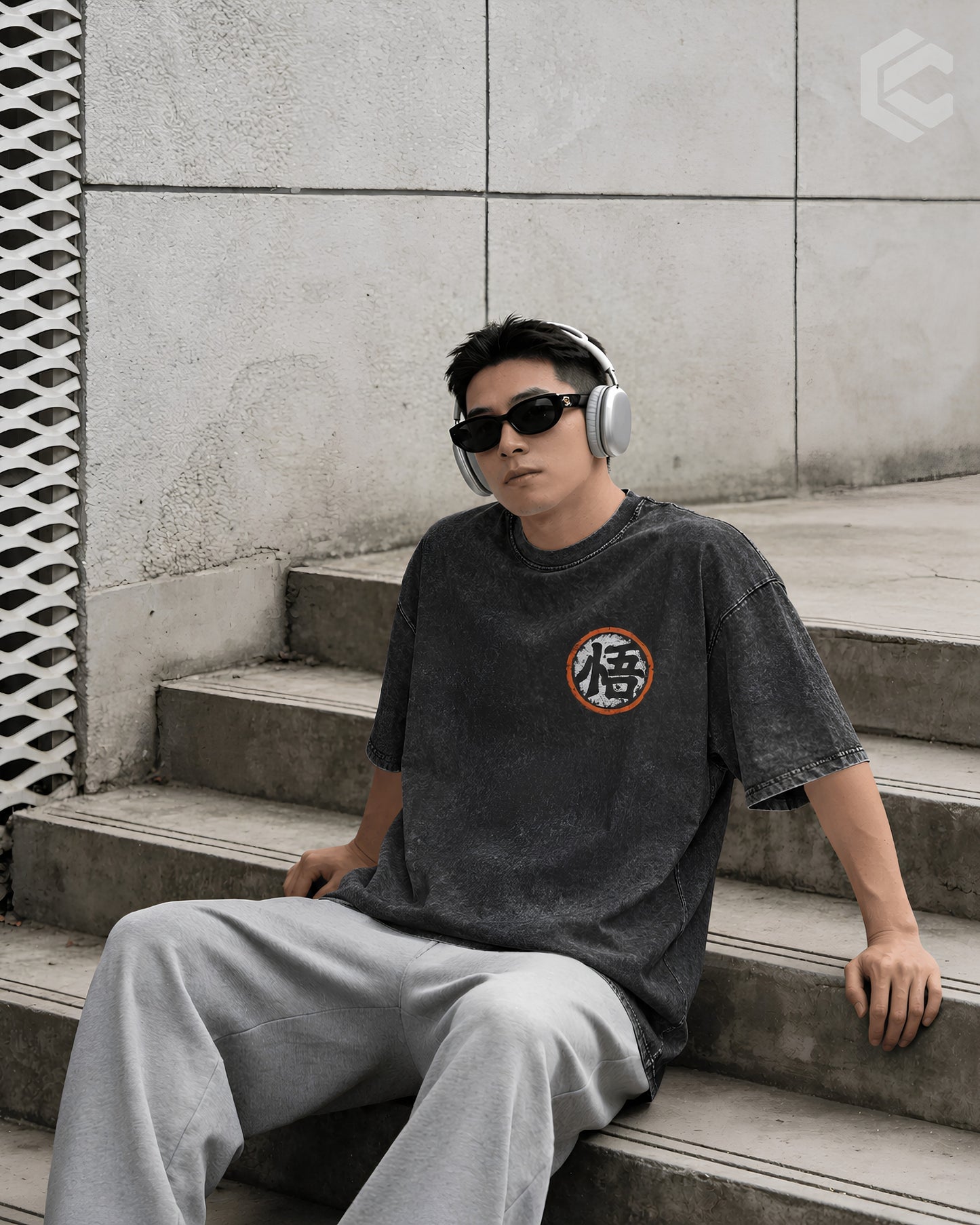 Goku Go Unisex Premium Acid Washed Oversized Tee