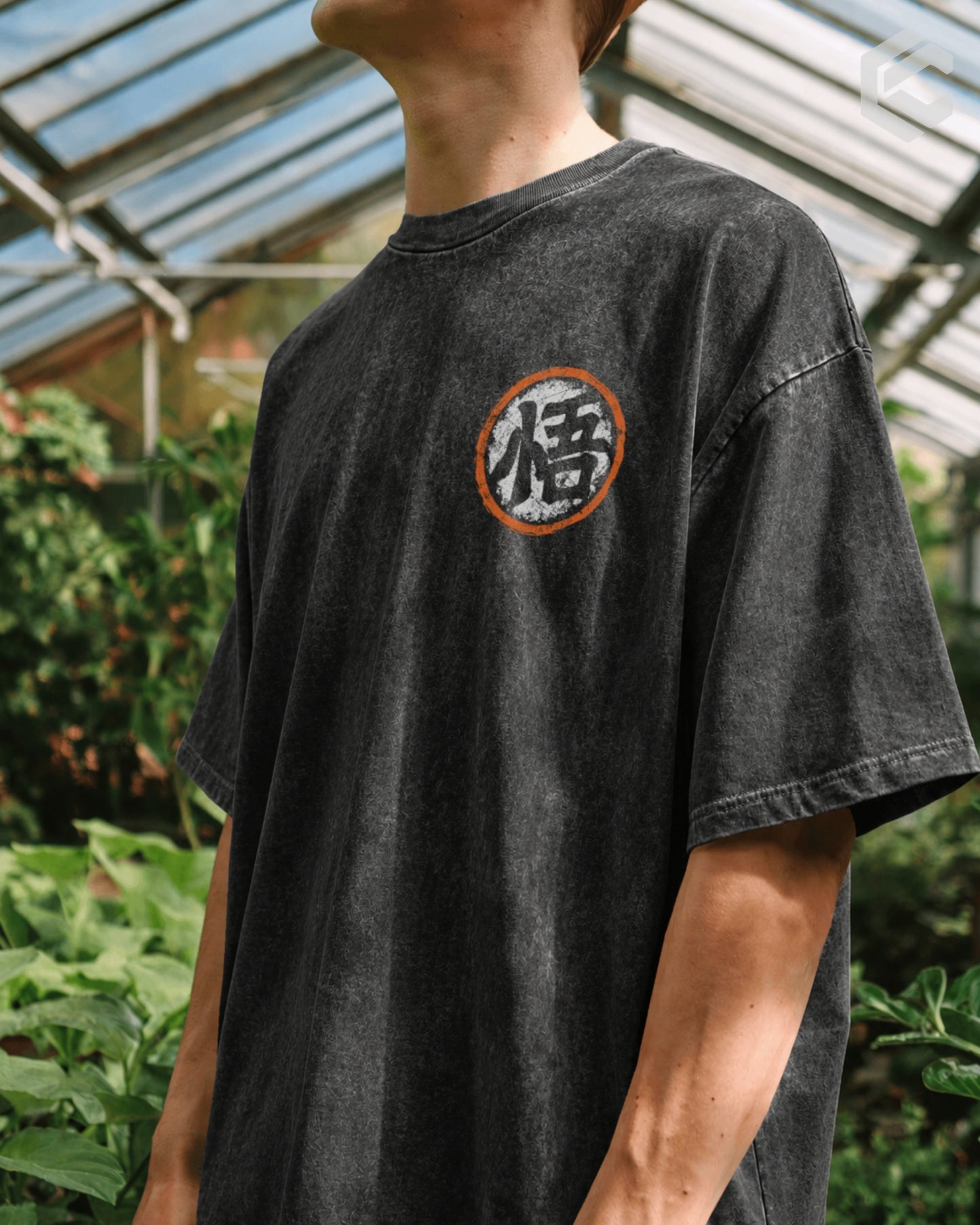 Goku Go Unisex Premium Acid Washed Oversized Tee