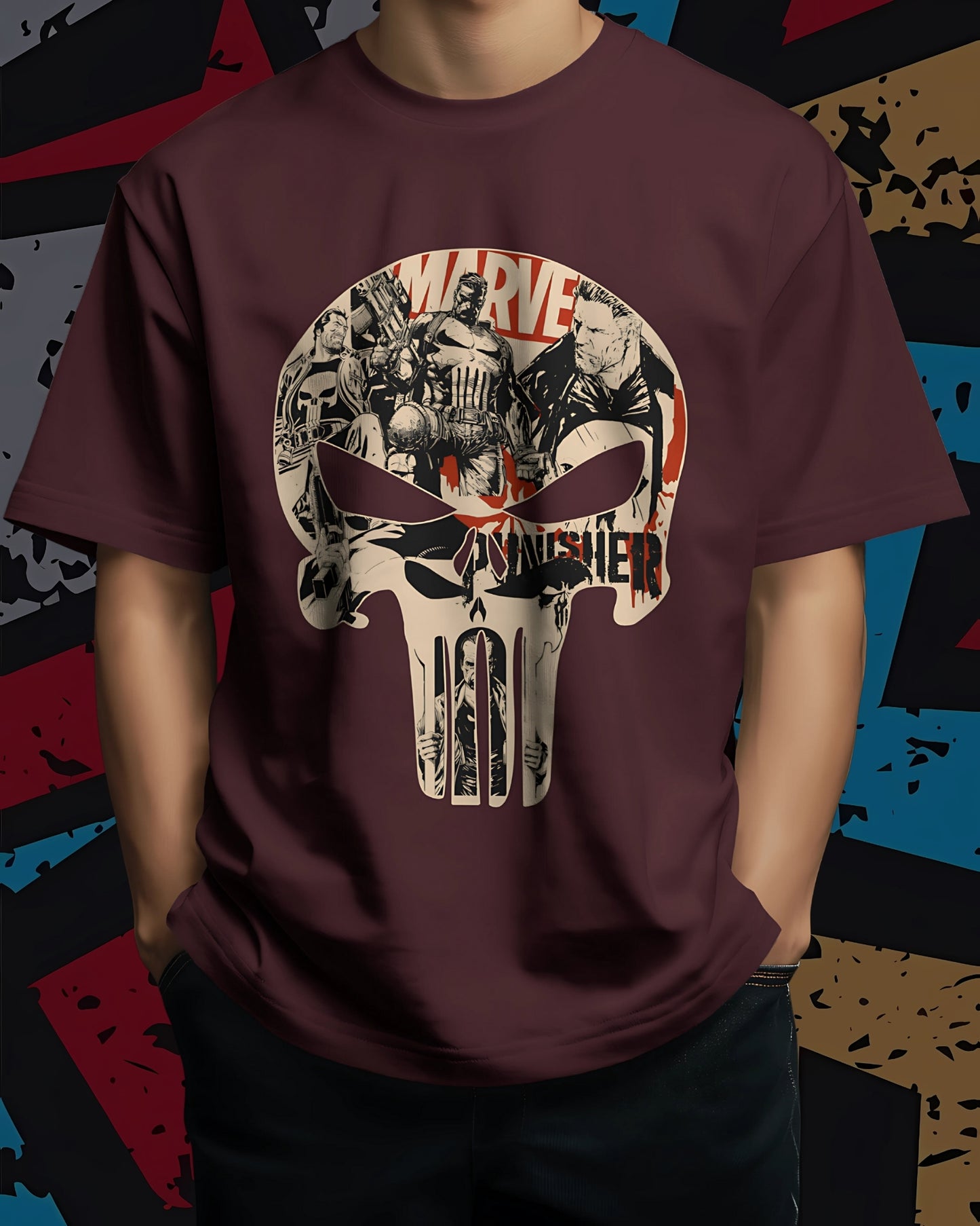 Punisher Comic-art Logo Unisex Premium Oversized T-shirt