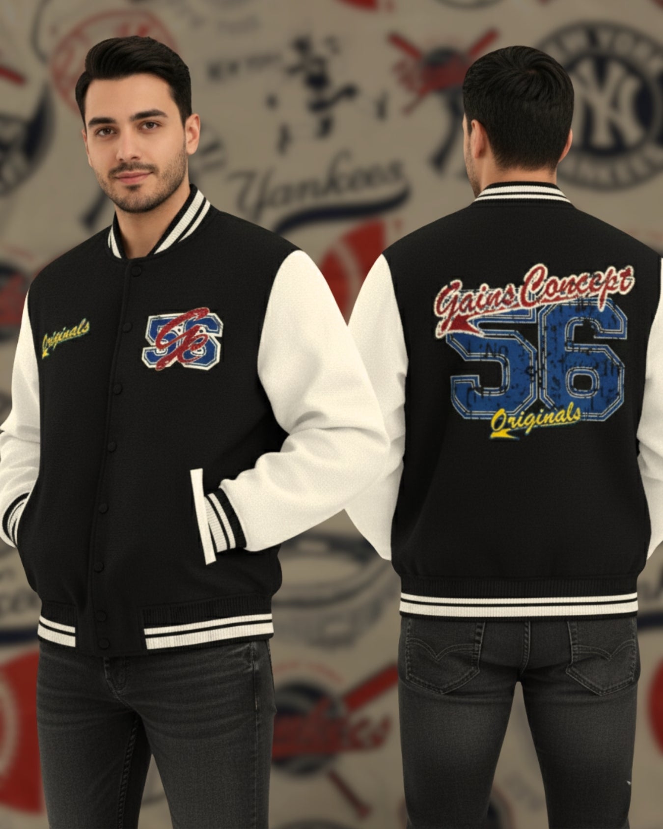 Gains Concept Originals 56 Unisex Varsity Jacket