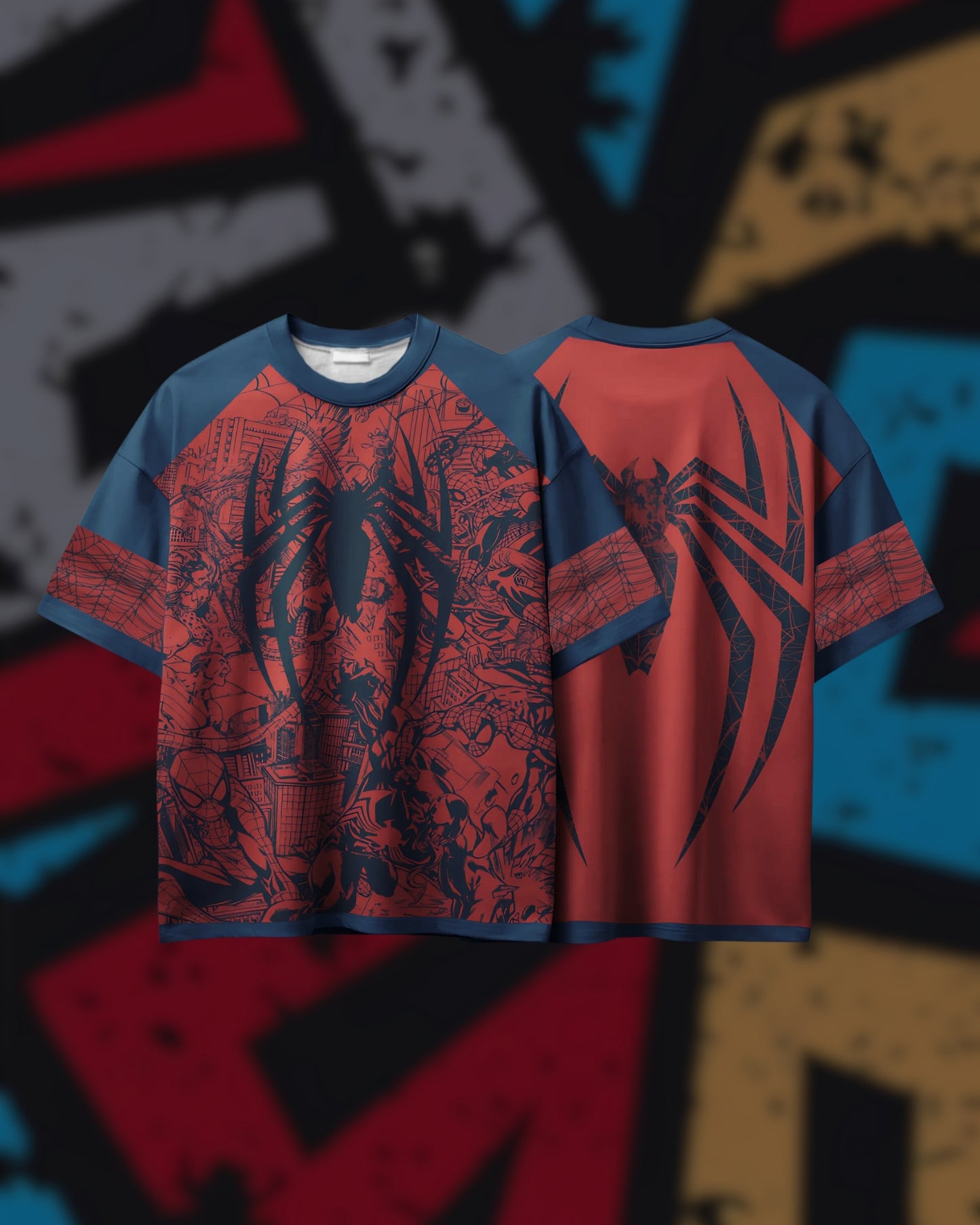 Spider-art Unisex AOP Oversized Jersey T-shirt