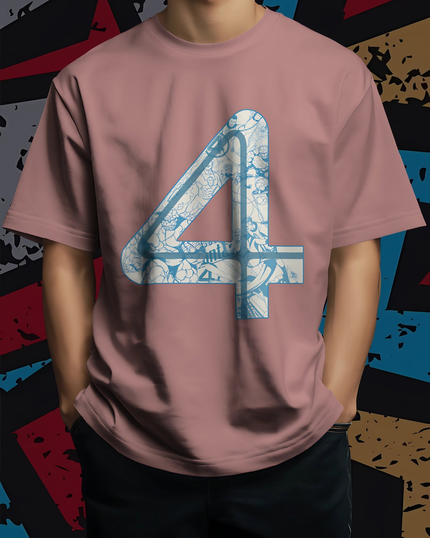 Fantastic four Comic-art Logo Unisex Premium Oversized T-shirt