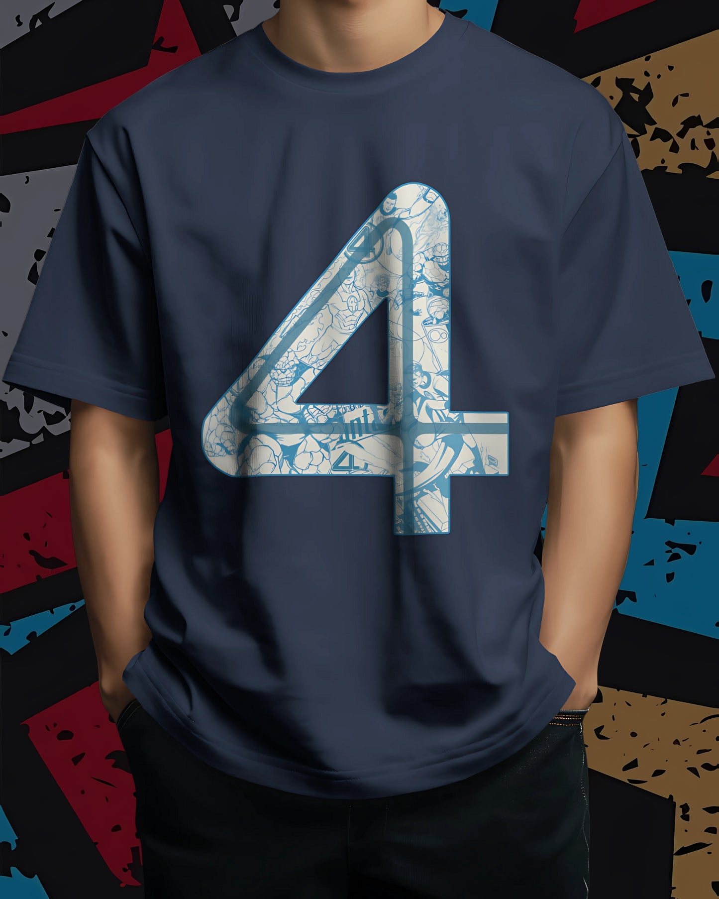Fantastic four Comic-art Logo Unisex Premium Oversized T-shirt