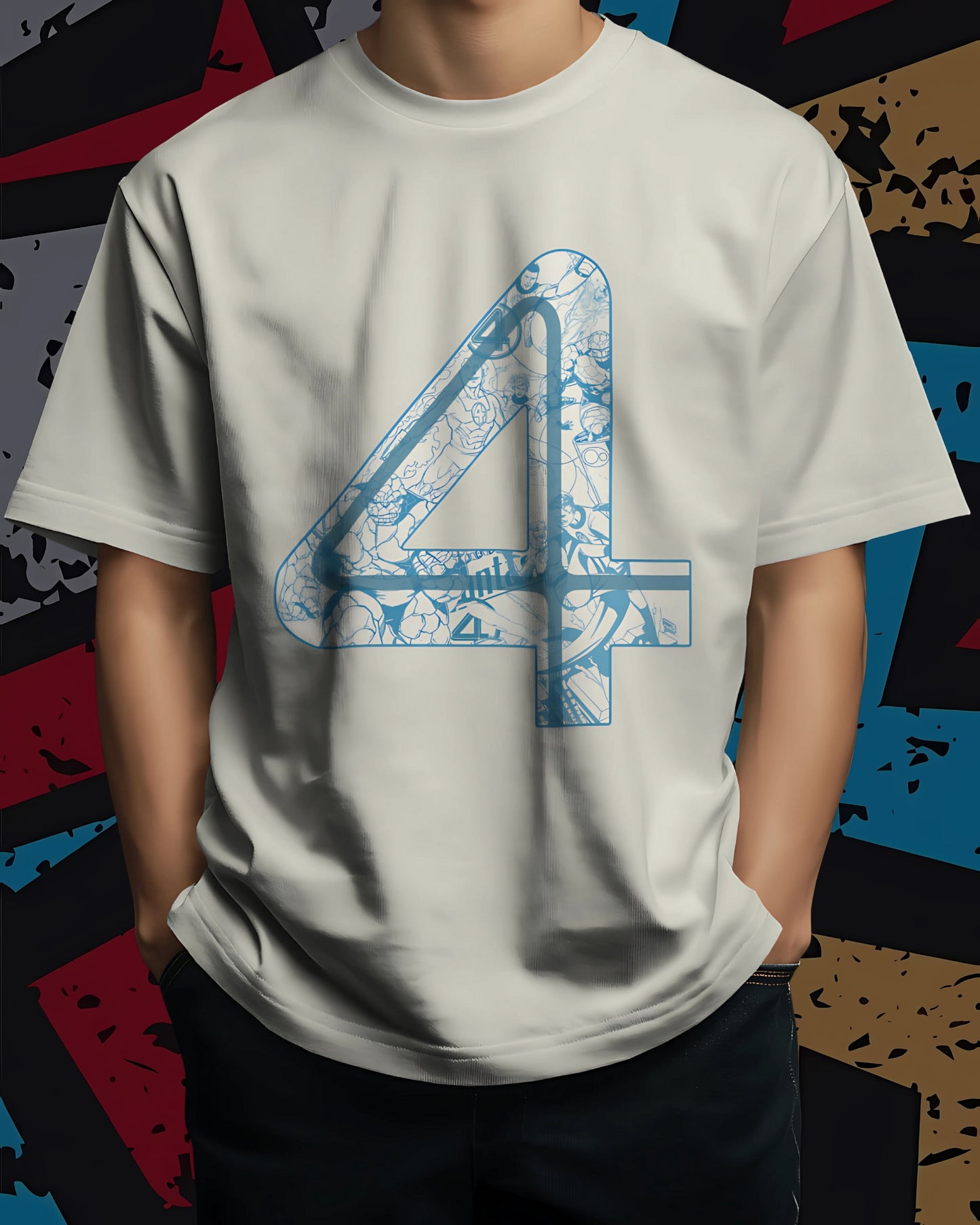 Fantastic four Comic-art Logo Unisex Premium Oversized T-shirt