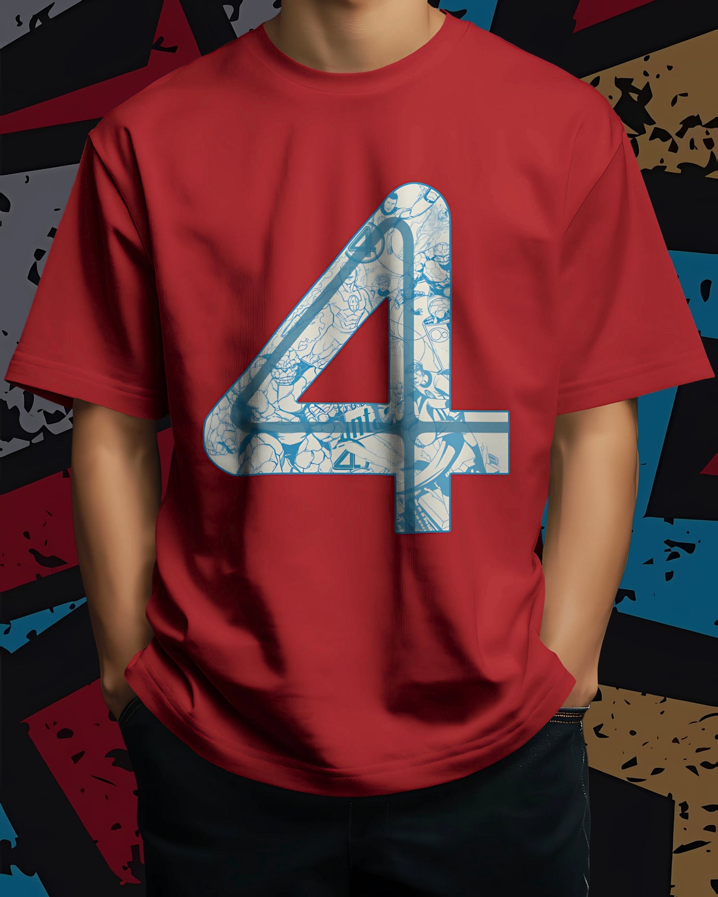 Fantastic four Comic-art Logo Unisex Premium Oversized T-shirt