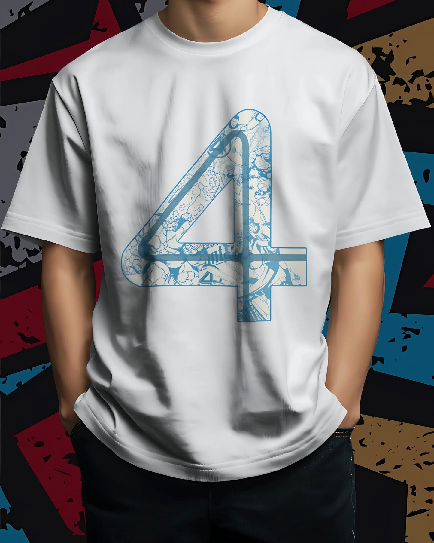 Fantastic four Comic-art Logo Unisex Premium Oversized T-shirt